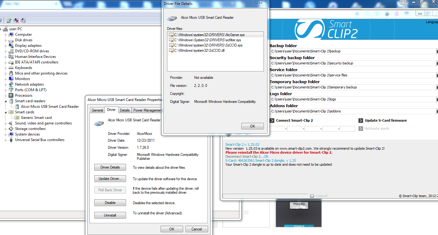 alcor micro usb card reader cant update
